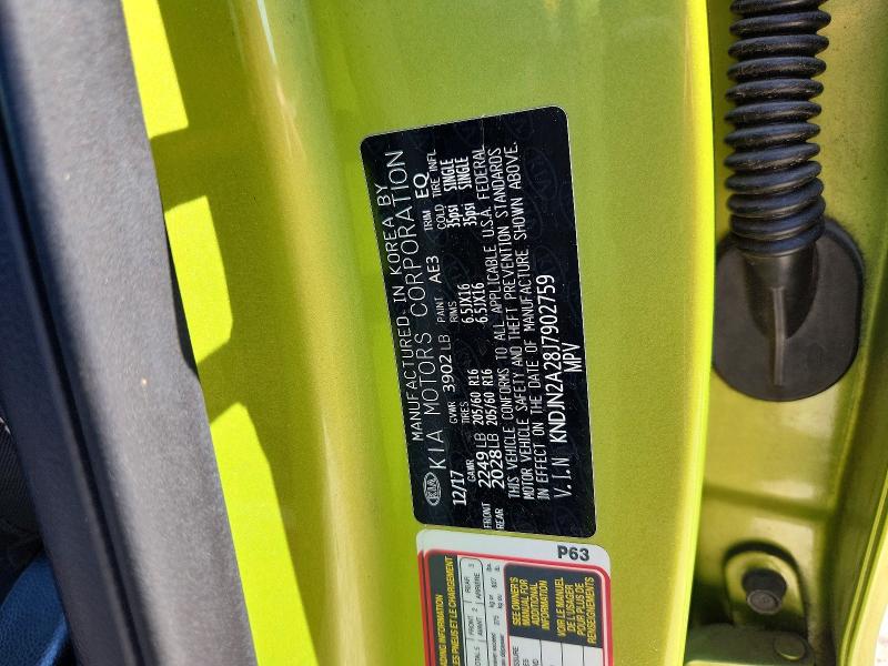 Продаж на аукціоні авто 2018 Kia Soul, vin: KNDJN2A28J7902759, номер лоту: 65654006