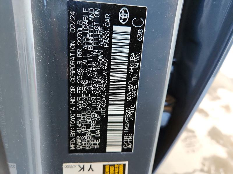Продажа на аукционе авто 2024 Toyota Prius, vin: JTDACAAU9R3026949, номер лота: 64689036