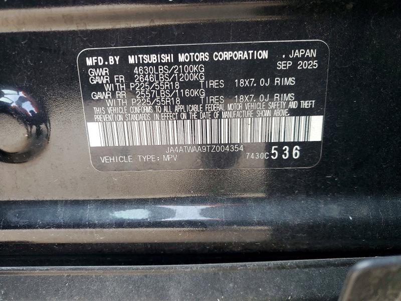 Продажа на аукционе авто 2026 Mitsubishi Eclipse Cross, vin: JA4ATWAA9TZ004354, номер лота: 66949966