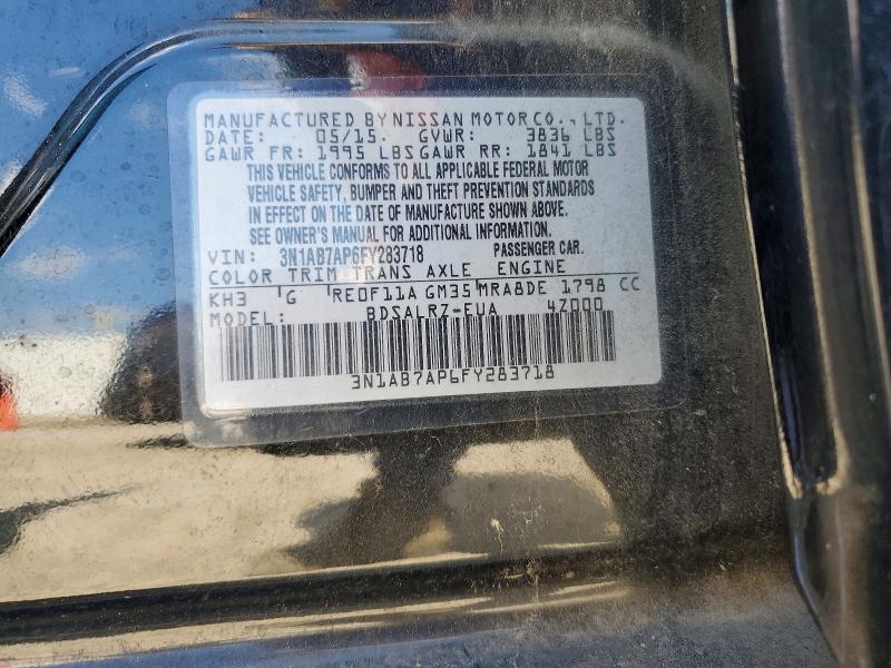65009526 :رقم المزاد ، 3N1AB7AP6FY283718 vin ، 2015 Nissan Sentra مزاد بيع
