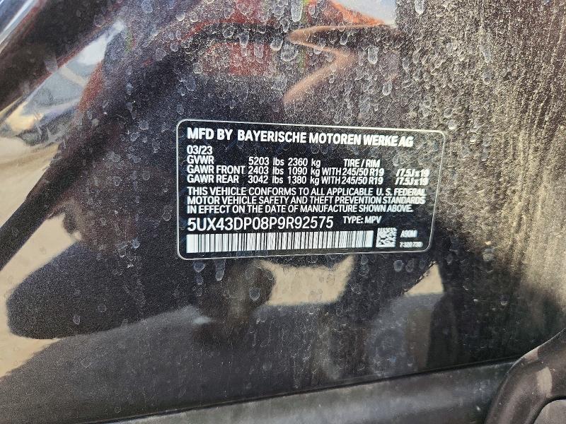 Продаж на аукціоні авто 2023 Bmw X3, vin: 5UX43DP08P9R92575, номер лоту: 64286566