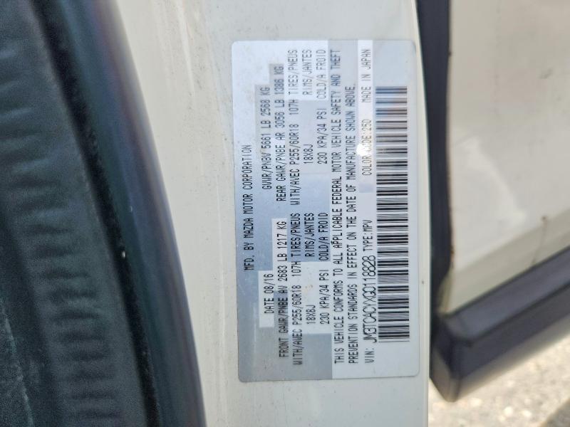 64095816 :رقم المزاد ، JM3TCACYXG0118828 vin ، 2016 Mazda Cx-9 مزاد بيع