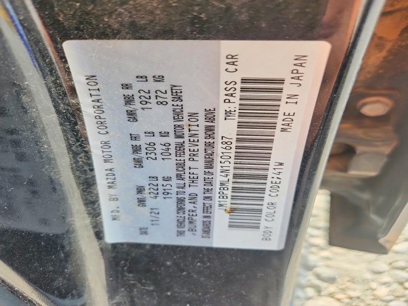 Aukcja sprzedaży 2022 Mazda 3, vin: JM1BPBML4N1501687, numer aukcji: 62321586