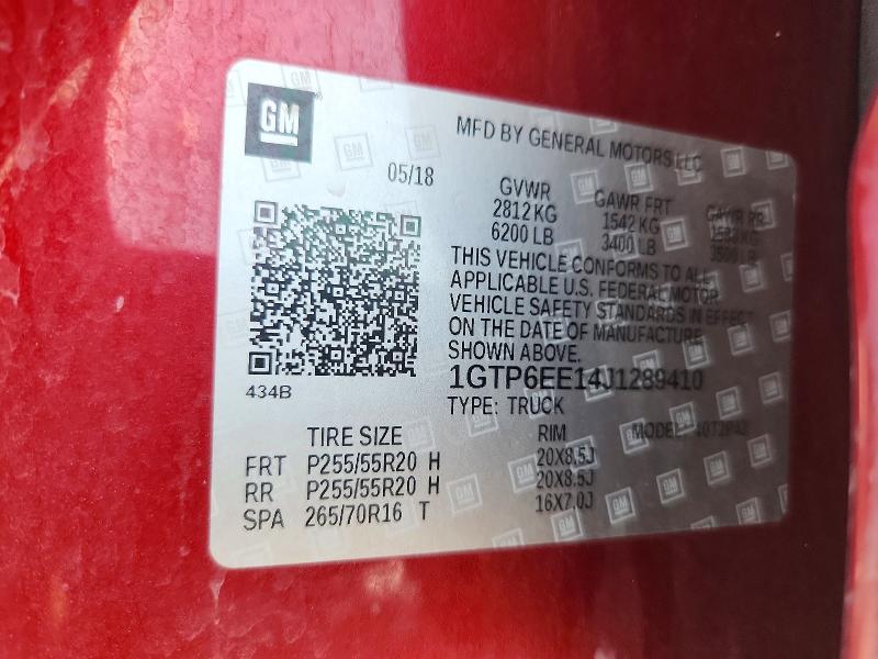 Продаж на аукціоні авто 2018 Gmc Canyon, vin: 1GTP6EE14J1289410, номер лоту: 64230166