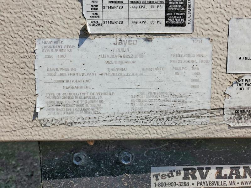 Aukcja sprzedaży 2015 Jayco Jay Series, vin: 1UJAJ0AF9G22Z0063, numer aukcji: 62779816