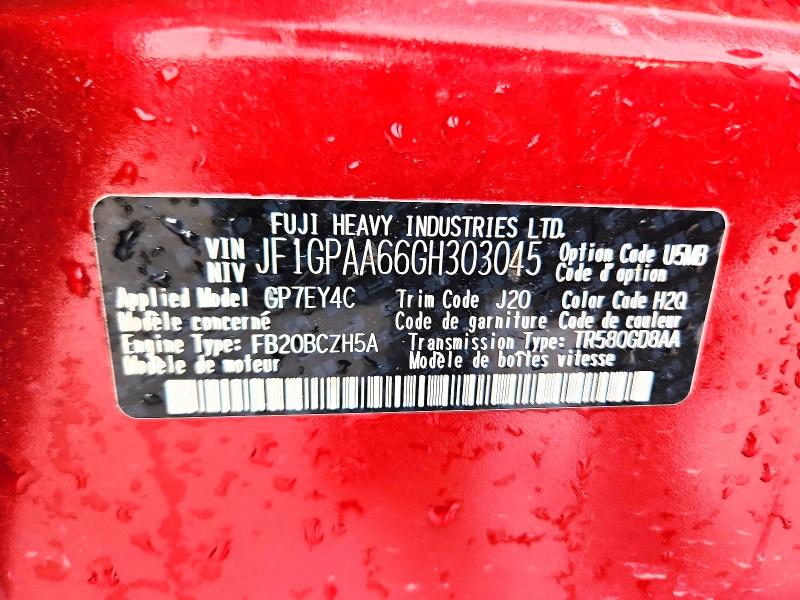Продаж на аукціоні авто 2016 Subaru Impreza, vin: JF1GPAA66GH303045, номер лоту: 65001946