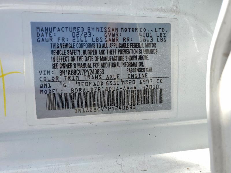 Aukcja sprzedaży 2023 Nissan Sentra, vin: 3N1AB8CV7PY240833, numer aukcji: 66241616