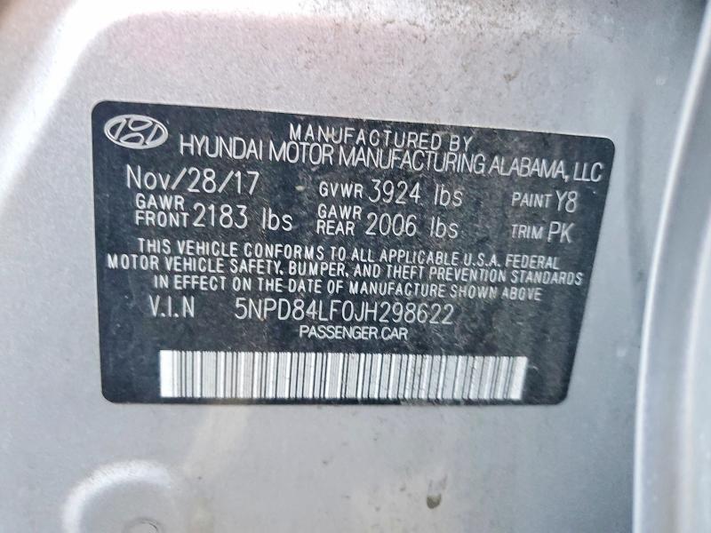 Продажа на аукционе авто 2018 Hyundai Elantra, vin: 5NPD84LF0JH298622, номер лота: 67198206