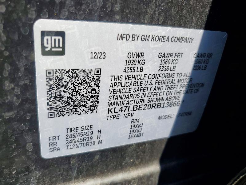 65721736 :رقم المزاد ، KL47LBE20RB136667 vin ، 2024 Buick Envista مزاد بيع