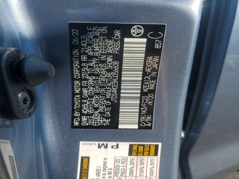 Aukcja sprzedaży 2021 Toyota Corolla, vin: JTDS4MCE5MJ056608, numer aukcji: 66940496