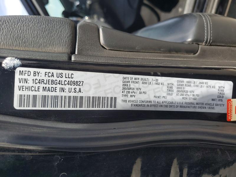 Продажа на аукционе авто 2020 Jeep Grand Cherokee, vin: 1C4RJEBG4LC409827, номер лота: 66104306