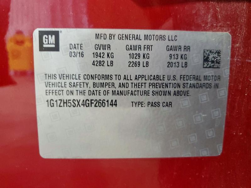 Aukcja sprzedaży 2016 Chevrolet Malibu, vin: 1G1ZH5SX4GF266144, numer aukcji: 64250816