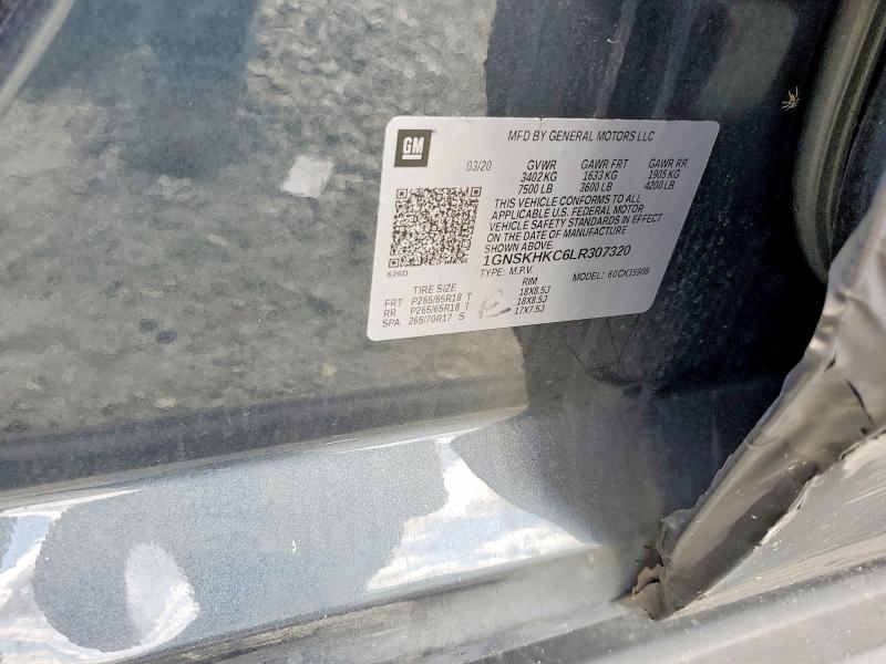 63685756 :رقم المزاد ، 1GNSKHKC6LR307320 vin ، 2020 Chevrolet Suburban مزاد بيع
