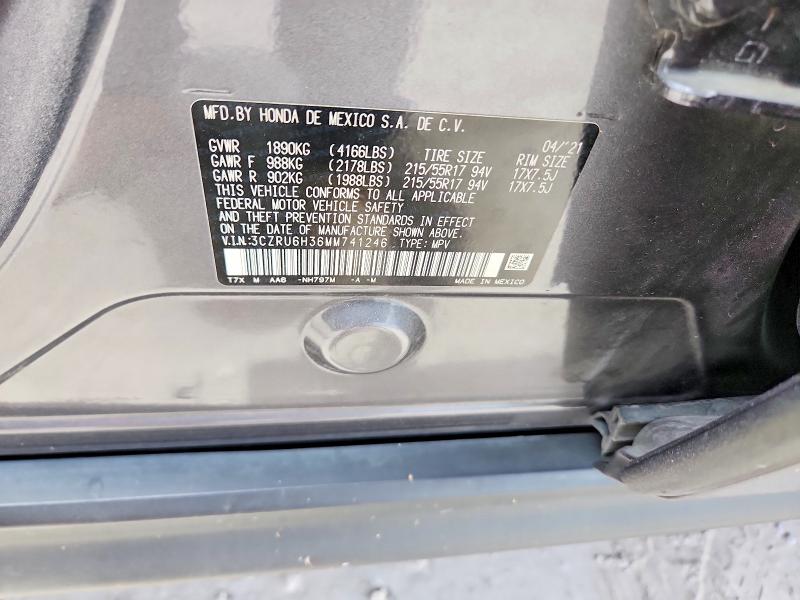 Продаж на аукціоні авто 2021 Honda Hr-v, vin: 3CZRU6H36MM741246, номер лоту: 65298156