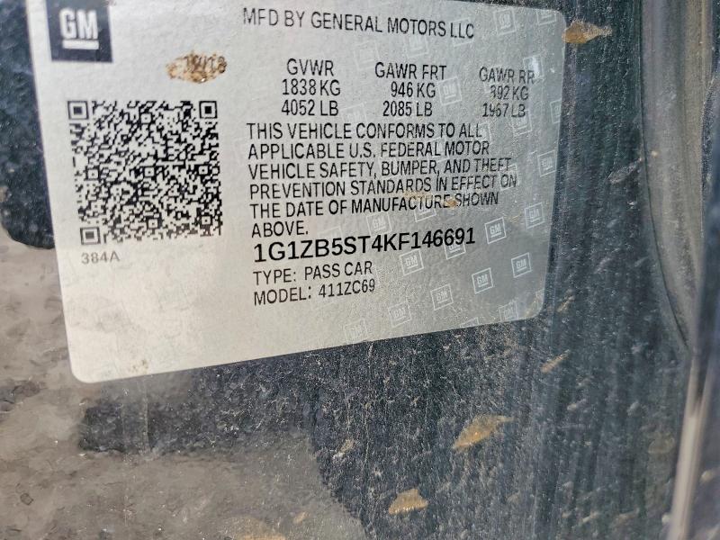 Продаж на аукціоні авто 2019 Chevrolet Malibu, vin: 1G1ZB5ST4KF146691, номер лоту: 67323206