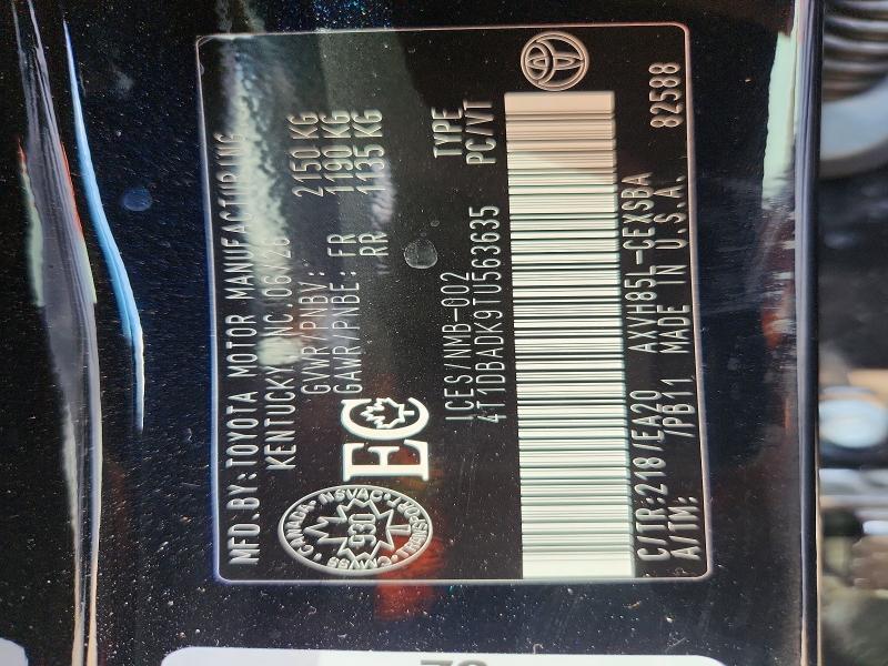 Aukcja sprzedaży 2026 Toyota Camry, vin: 4T1DBADK9TU563635, numer aukcji: 64956316