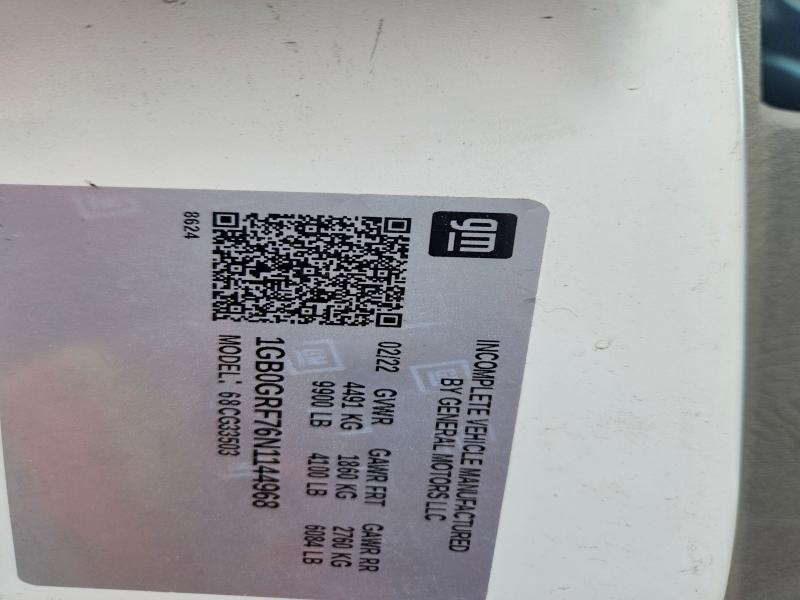 Aukcja sprzedaży 2022 Chevrolet Express, vin: 1GB0GRF76N1144968, numer aukcji: 65189006
