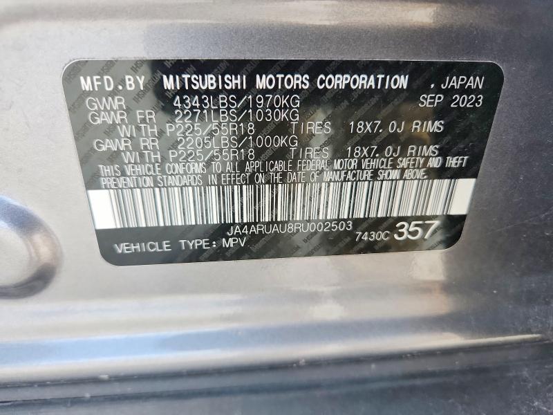 Продажа на аукционе авто 2024 Mitsubishi Outlander Sport, vin: JA4ARUAU8RU002503, номер лота: 66459816