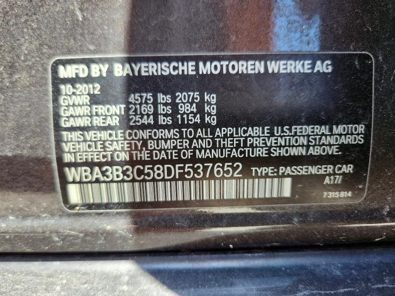 Aukcja sprzedaży 2013 Bmw 328, vin: WBA3B3C58DF537652, numer aukcji: 64232596
