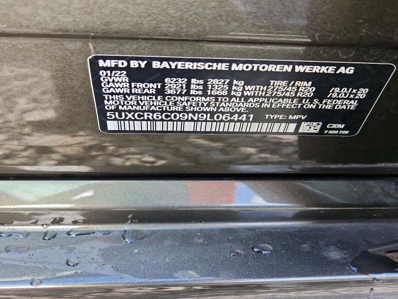 Продаж на аукціоні авто 2022 Bmw X5, vin: 5UXCR6C09N9L06441, номер лоту: 63183496