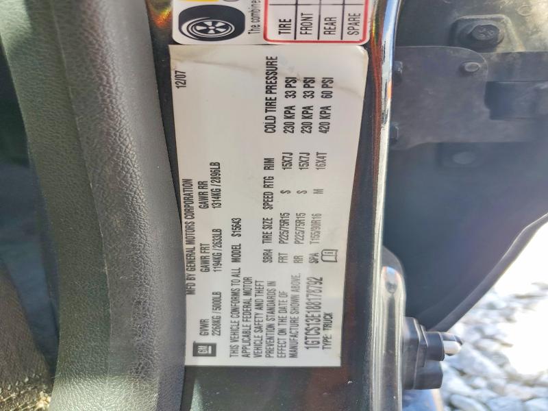 66292046 :رقم المزاد ، 1GTCS13E188178792 vin ، 2008 Gmc Canyon مزاد بيع