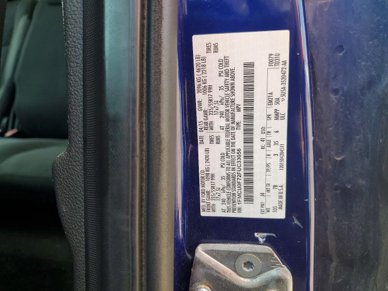 Продажа на аукционе авто 2015 Ford Escape, vin: 1FMCU0F72FUC33056, номер лота: 64270476