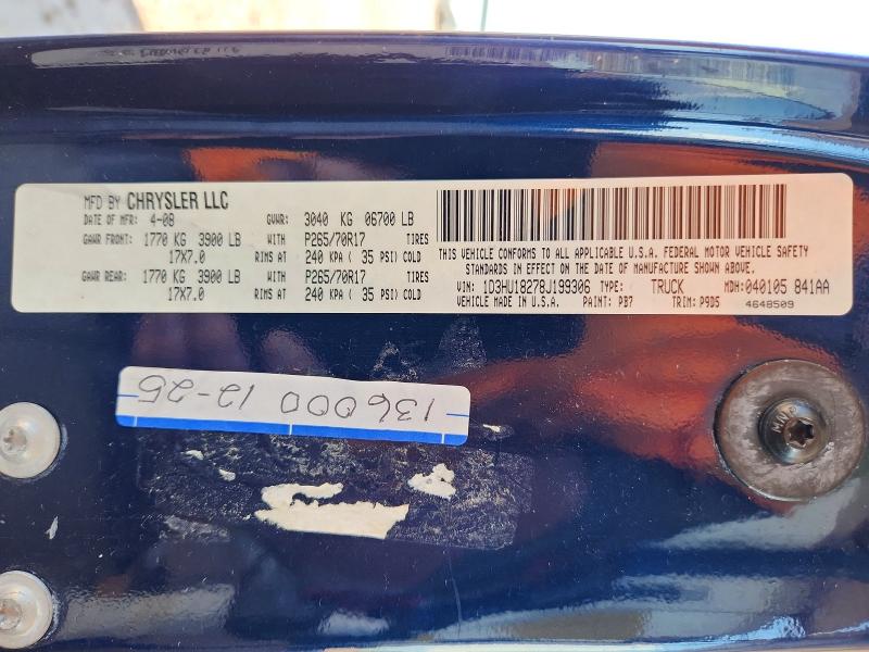 66250526 :رقم المزاد ، 1D3HU18278J199306 vin ، 2008 Dodge Ram 1500 مزاد بيع