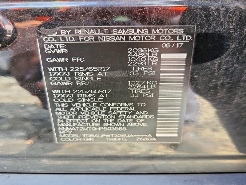 Продаж на аукціоні авто 2017 Nissan Rogue, vin: KNMAT2MT9HP593565, номер лоту: 65525466