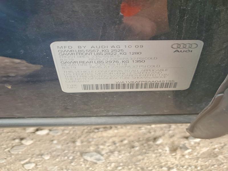 Aukcja sprzedaży 2010 Audi Q5, vin: WA1VKAFP9AA049195, numer aukcji: 66219726