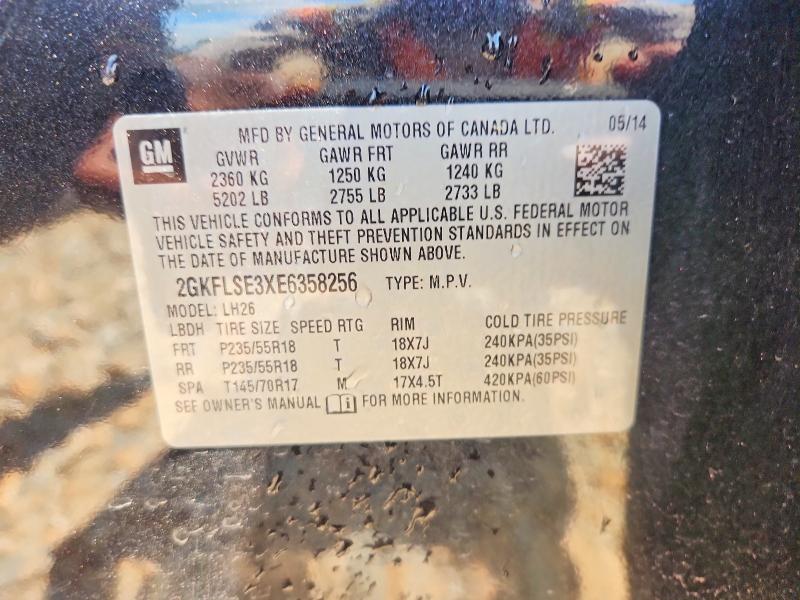 2014 Gmc Terrain მანქანა იყიდება აუქციონზე, vin: 2GKFLSE3XE6358256, აუქციონის ნომერი: 64548966