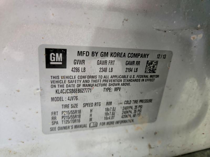 Aukcja sprzedaży 2014 Buick Encore, vin: KL4CJCSB6EB627771, numer aukcji: 65653986