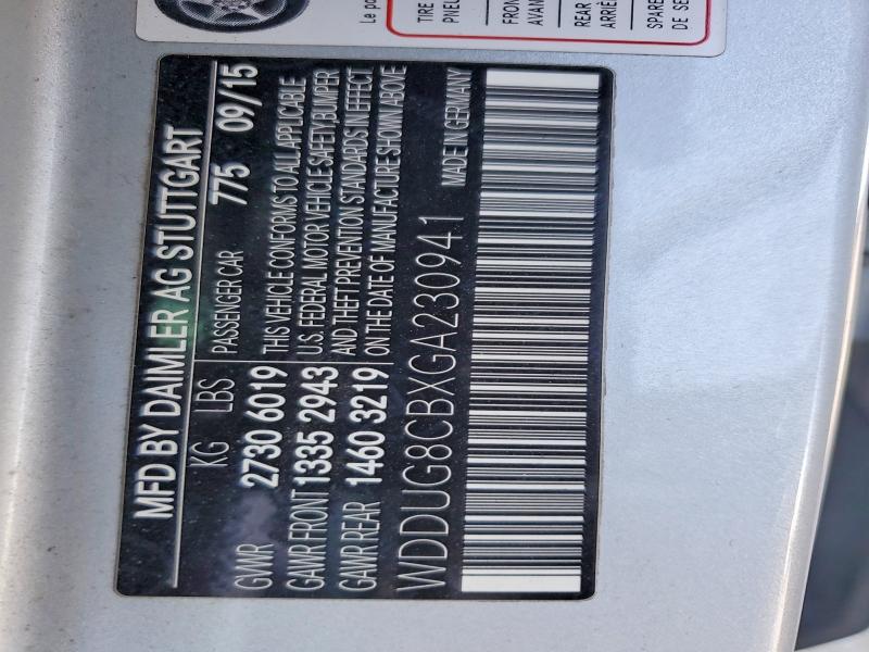 66724016 :رقم المزاد ، WDDUG8CBXGA230941 vin ، 2016 Mercedes-benz S مزاد بيع