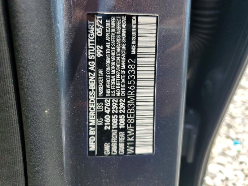 Продажа на аукционе авто 2021 Mercedes-benz C, vin: W1KWF8EB3MR653382, номер лота: 64493776