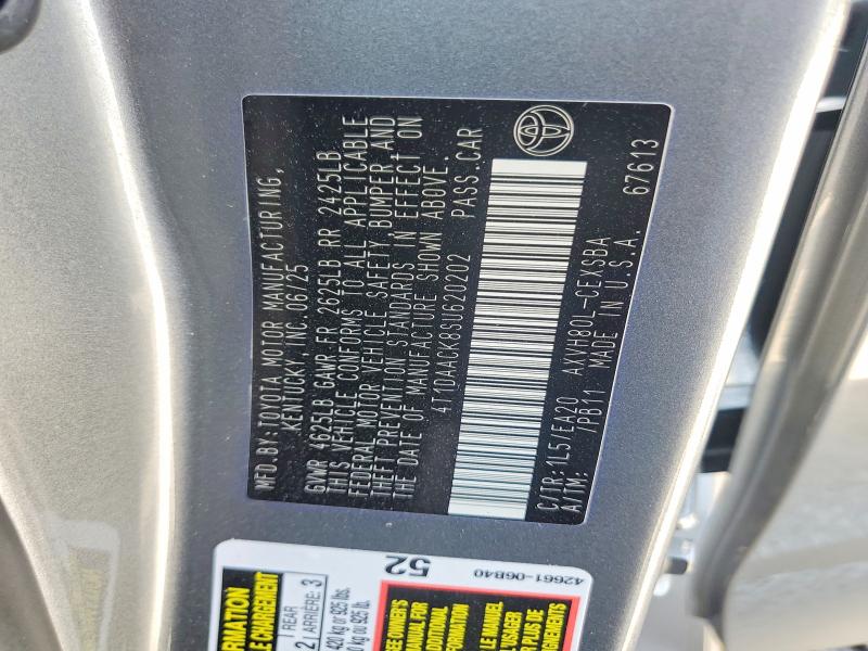 2025 Toyota Camry მანქანა იყიდება აუქციონზე, vin: 4T1DAACK8SU620202, აუქციონის ნომერი: 65309056