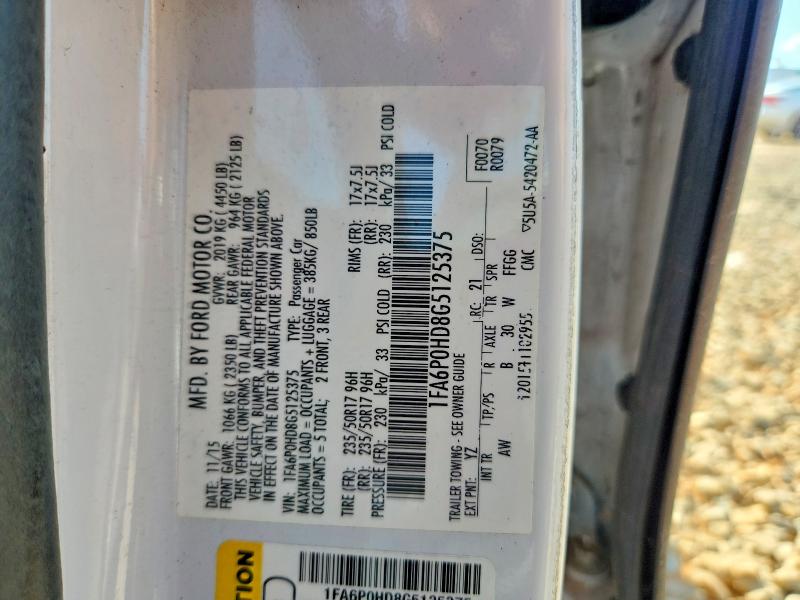 2016 Ford Fusion მანქანა იყიდება აუქციონზე, vin: 1FA6P0HD8G5125375, აუქციონის ნომერი: 65400586