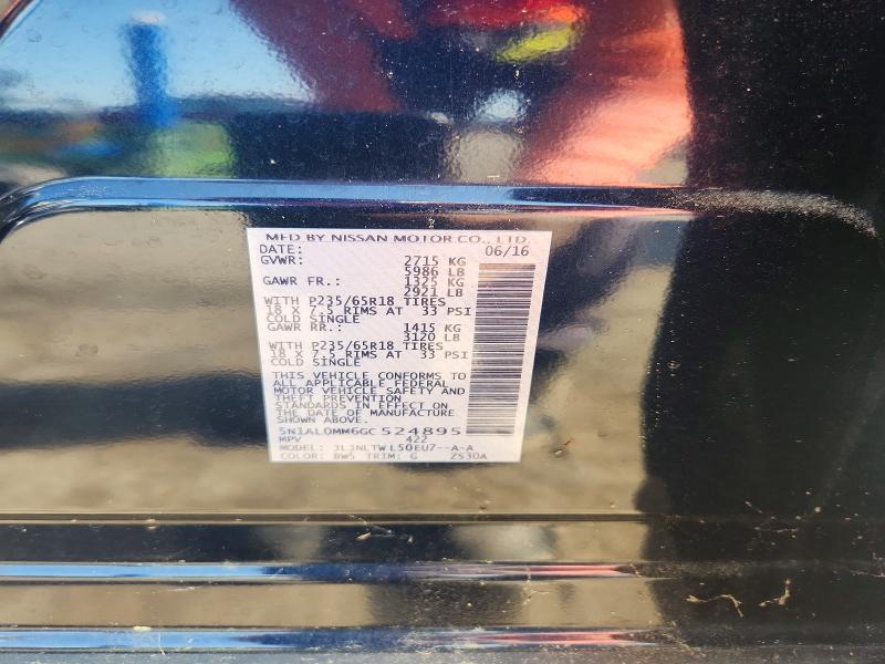Продаж на аукціоні авто 2016 Infiniti Qx60, vin: 5N1AL0MM6GC524895, номер лоту: 65438646