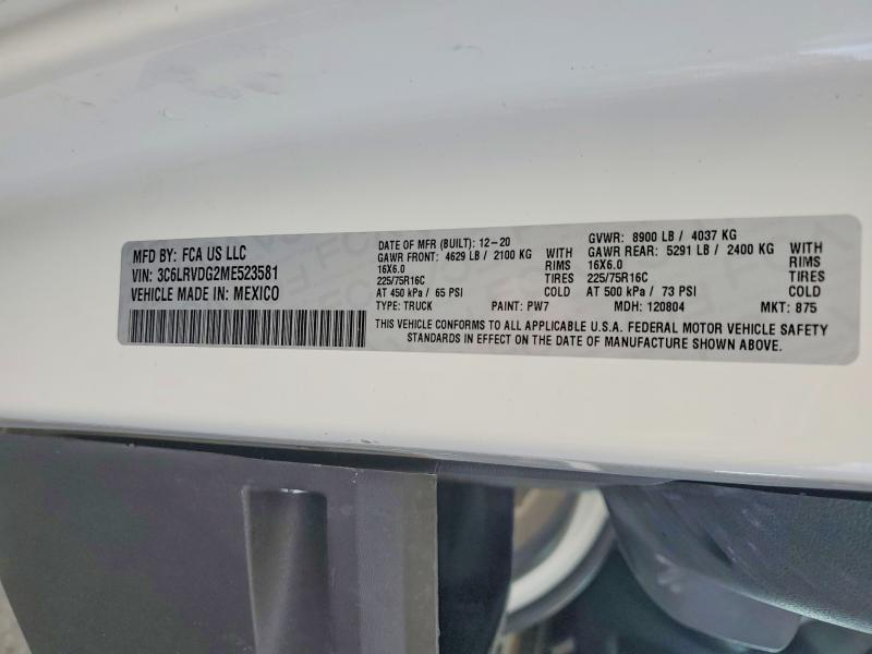 Aukcja sprzedaży 2021 Ram Promaster 2500, vin: 3C6LRVDG2ME523581, numer aukcji: 64655436