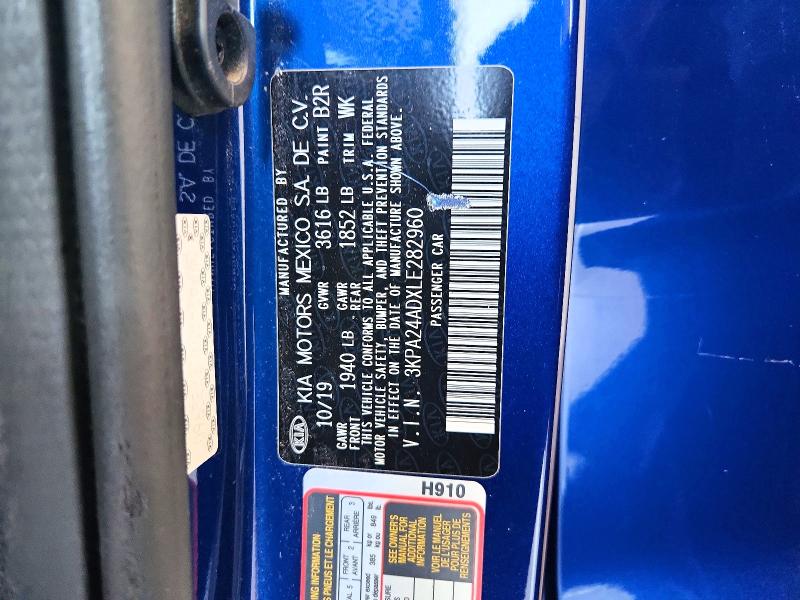Aukcja sprzedaży 2020 Kia Rio, vin: 3KPA24ADXLE282960, numer aukcji: 66646956