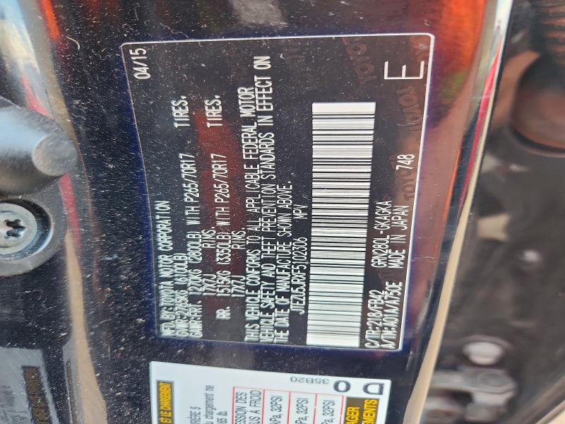 Продажа на аукционе авто 2015 Toyota 4runner, vin: JTEZU5JRXF5102306, номер лота: 63538766