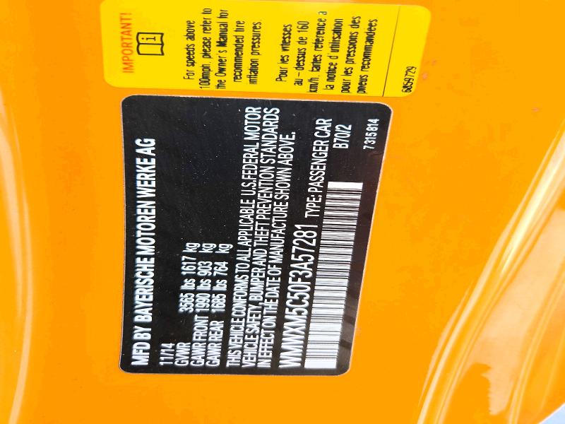 Продаж на аукціоні авто 2015 Mini Cooper, vin: WMWXM5C50F3A57281, номер лоту: 65657946