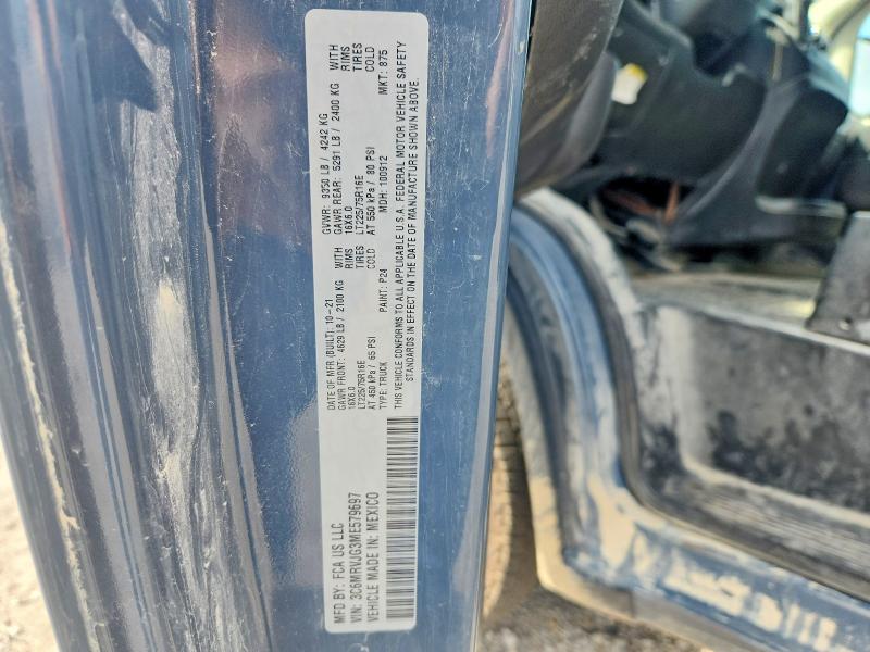 65045896 :رقم المزاد ، 3C6MRVJG3ME579697 vin ، 2021 Ram Promaster 3500 مزاد بيع