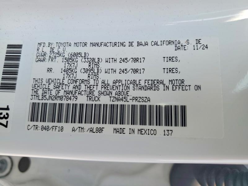 Aukcja sprzedaży 2024 Toyota Tacoma, vin: 3TMLB5JN2RM078479, numer aukcji: 64882896