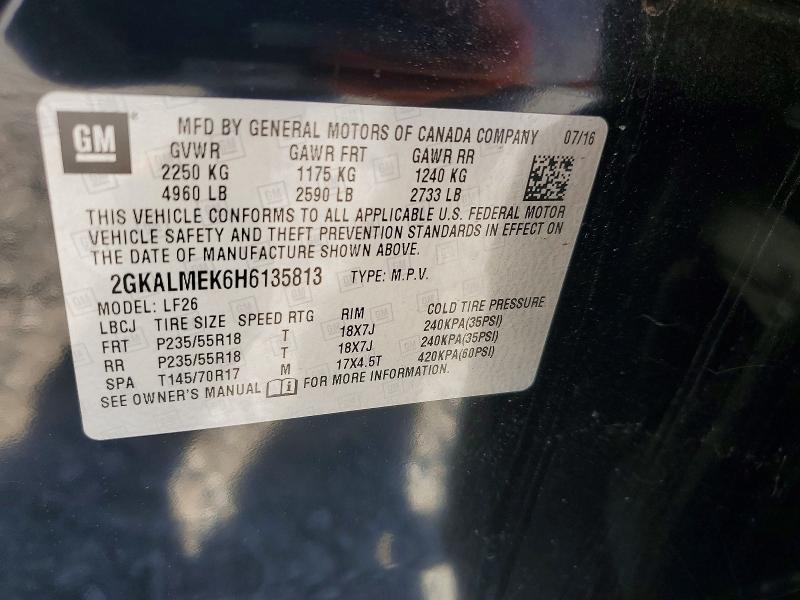 Продаж на аукціоні авто 2017 Gmc Terrain, vin: 2GKALMEK6H6135813, номер лоту: 67556026