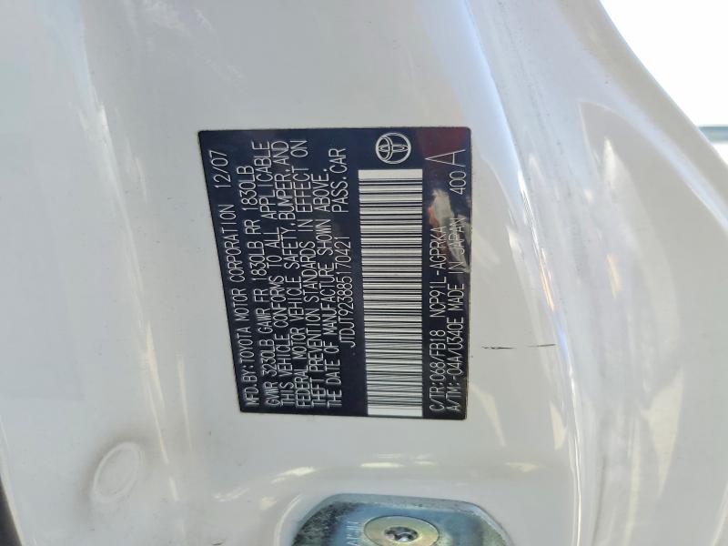 Продажа на аукционе авто 2008 Toyota Yaris, vin: JTDJT923885170421, номер лота: 63644446