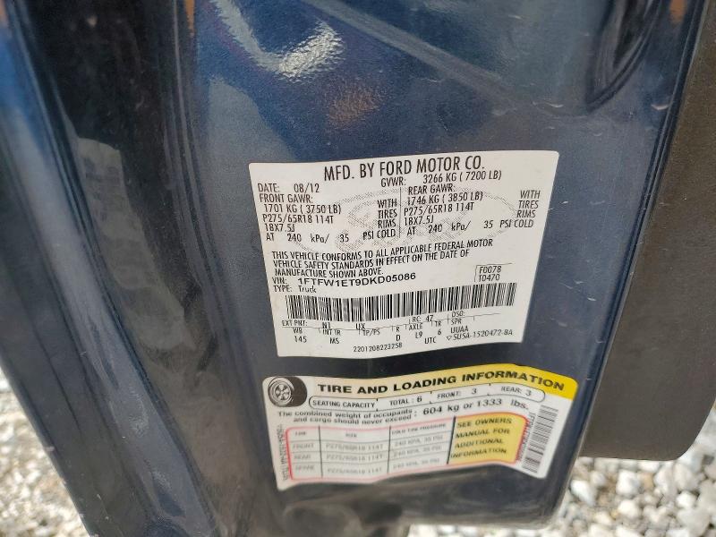 Aukcja sprzedaży 2013 Ford F150, vin: 1FTFW1ET9DKD05086, numer aukcji: 63355796