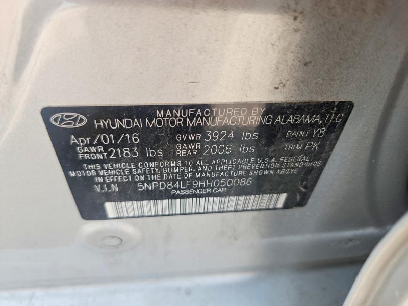 2017 Hyundai Elantra მანქანა იყიდება აუქციონზე, vin: 5NPD84LF9HH050086, აუქციონის ნომერი: 63779216