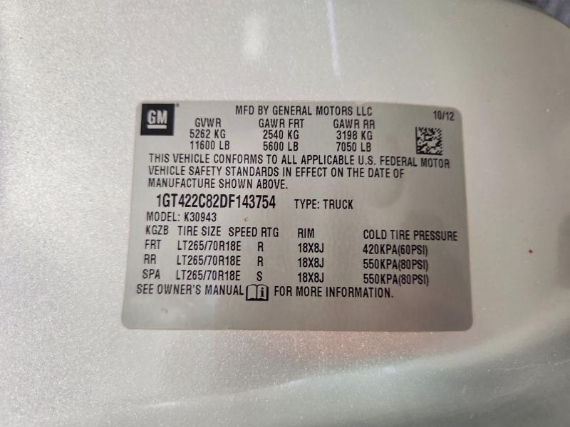 Aukcja sprzedaży 2013 Gmc Sierra 3500hd, vin: 1GT422C82DF143754, numer aukcji: 65450066