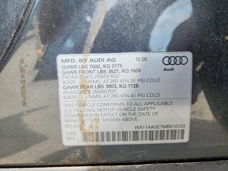 Aukcja sprzedaży 2021 Audi E-tron, vin: WA11AAGE7MB010103, numer aukcji: 64067356