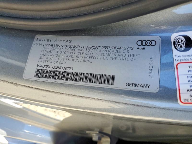 66133696 :رقم المزاد ، WAUGFAFC6FN009220 vin ، 2015 Audi A6 مزاد بيع