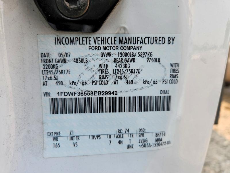 63542916 :رقم المزاد ، 1FDWF36558EB29942 vin ، 2008 Ford F350 مزاد بيع
